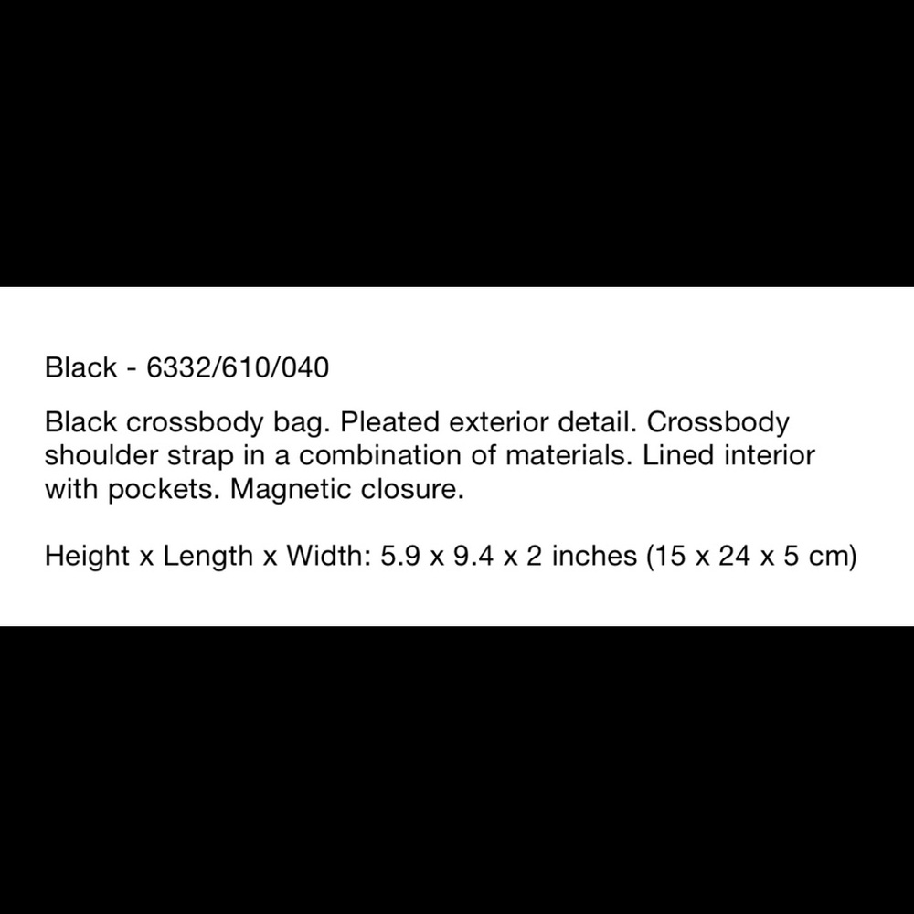 Zara black structured crossbody bag gold chain - Picture 6 of 7